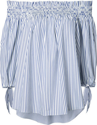 Caroline Constas striped off-shoulder blouse