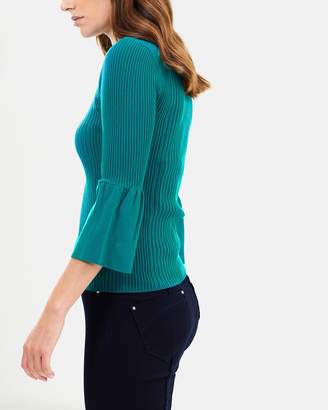 Karen Millen Fluted Sleeve Knitted Jumper