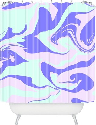 Deny Designs Hypnotic Camo Shower Curtain Purple