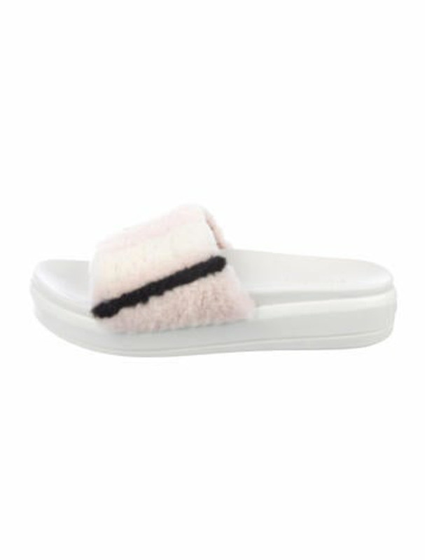 prada shearling slides