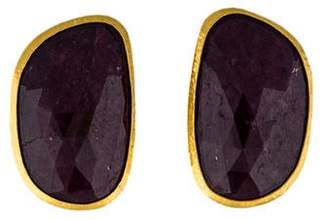 Gurhan 24K Ruby Earclip Earrings