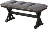 Thumbnail for your product : Best Quality Furniture Linen Dining Bench with Nailhead Trim