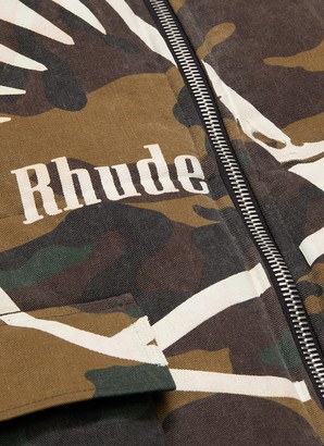 Rhude 'Rhude Collage' camo print puffer jacket