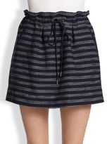 Thumbnail for your product : Marc by Marc Jacobs Dalea Striped Tweed Paperbag-Waist Skirt