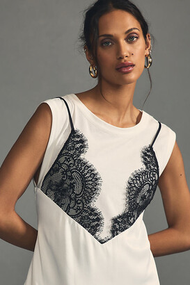Maeve Lace T-Shirt Slip Dress - ShopStyle