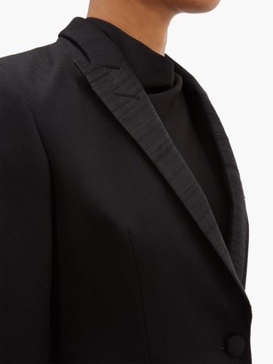 Hillier Bartley Barathea Wool-blend Tuxedo Jacket - Black