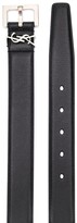 Thumbnail for your product : Saint Laurent Cassandre square-buckle leather belt