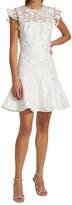 Thumbnail for your product : ML Monique Lhuillier Floral Embroidered Flounce Dress