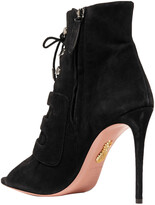 Thumbnail for your product : Aquazzura + Claudia Schiffer Vendome Buckled Suede Ankle Boots
