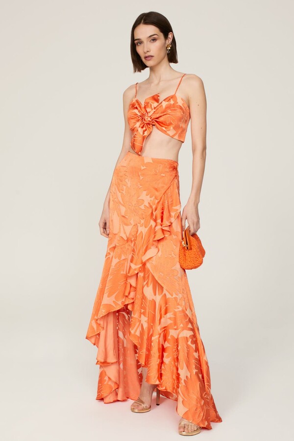 Ramy Brook Charlotte Top Orange-print