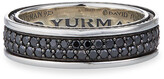 Thumbnail for your product : David Yurman Men's Streamline Two-Row Band Ring with Black Diamonds