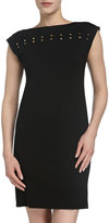 Thumbnail for your product : Isaac Mizrahi Ponte Cap-Sleeve Sheath Dress, Black