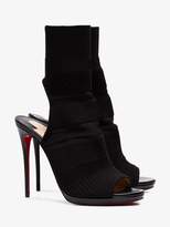 Thumbnail for your product : Christian Louboutin Black Cheminene Maille 120 Spandex Sock Boots