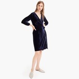 Thumbnail for your product : J.Crew Petite wrap dress in drapey velvet