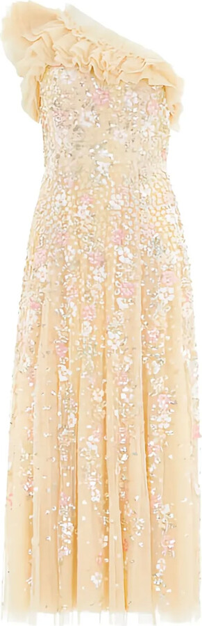 Needle & Thread Confetti ruffled sequin-embellished dress