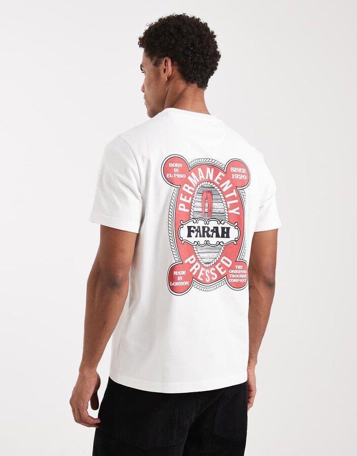 Farah hawthorne graphic T-shirt in white