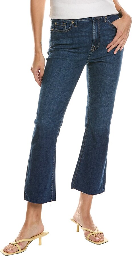 7 For All Mankind High-Waist Slim Kick Opal Slim Jean
