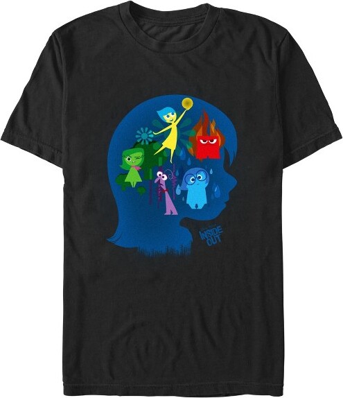 Insideout Men'sInsideOutRiley'sEmotionsSilhouetteT-Shirt-Black-Medium