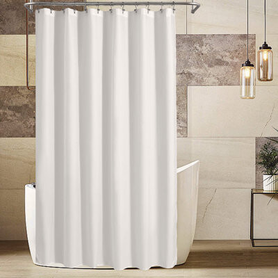Extra Long Fabric Shower Curtain Liner Waterproof - 72" X 90", Soft & Lightweight XL Shower Curtain With Magnets, Machine Washable - 72X90, White