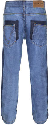 Molo Alon Two-Tone Denim Jeans, Size 4-10