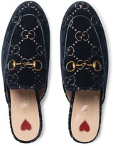 Thumbnail for your product : Gucci Princetown GG velvet slipper