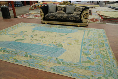 Wildon Home Vegetable Dye Wool Oushak Transitional Turkish Large Rug 10x14