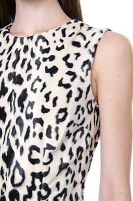 Dolce & Gabbana Short Leopard-print Faux Fur Dress