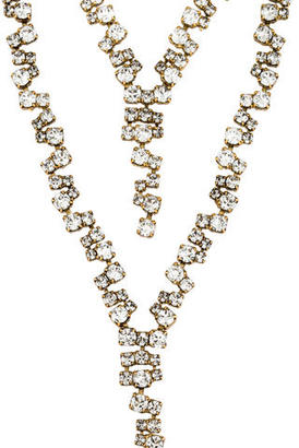 Erickson Beamon Crystal Triple Cascade Necklace