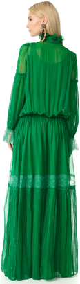 Roberto Cavalli Long Sleeve Maxi Dress