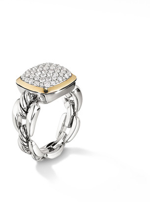 David Yurman Wellesley Link Diamond & 18k Gold Ring