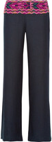 Thumbnail for your product : Figue Chanda Embroidered Silk-blend Canvas Wide-leg Pants