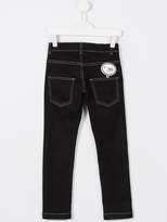 Thumbnail for your product : Fendi Kids contrast stitch skinny jeans