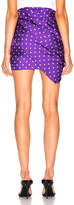 Thumbnail for your product : Alexandre Vauthier Dot Twill Wrap Mini Skirt in Purple | FWRD