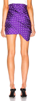 Alexandre Vauthier Dot Twill Wrap Mini Skirt in Purple | FWRD