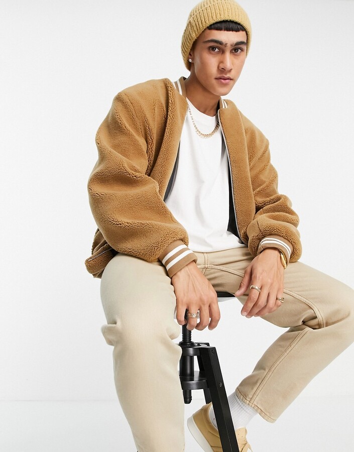 camel bomber jacket mens