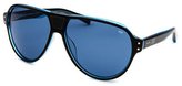 Thumbnail for your product : Nike Men's Vintage MDL 235 Aviator Black & Crystal Blue Sunglasses