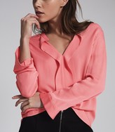 Thumbnail for your product : Reiss ROCHELLE PINTUCK DETAILED BLOUSE Pink