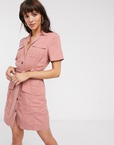 Thumbnail for your product : And other stories & multi-pocket mini utility dress in dusty pink