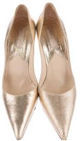 Thumbnail for your product : Michael Kors Collection Embossed Pointed-Toe Pumps