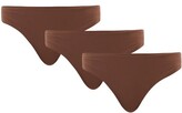 Thumbnail for your product : Nubian Skin Pack Of Three Naked Berry Brazilian Briefs - Dark Brown