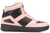 Thumbnail for your product : Emporio Armani Colour Block Hi-Top Sneakers