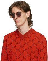 Thumbnail for your product : Gucci Brown Ultralight Square Sunglasses