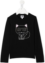 Thumbnail for your product : Karl Lagerfeld Paris Choupette print long-sleeve T-shirt