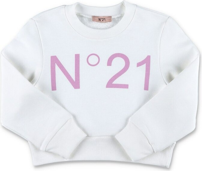 N°21 Kids Logo Printed Crewneck Sweatshirt - ShopStyle