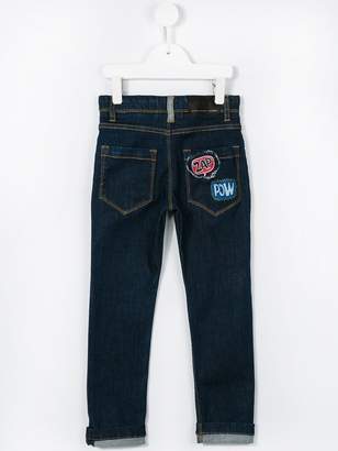 Little Marc Jacobs patch detailed jeans