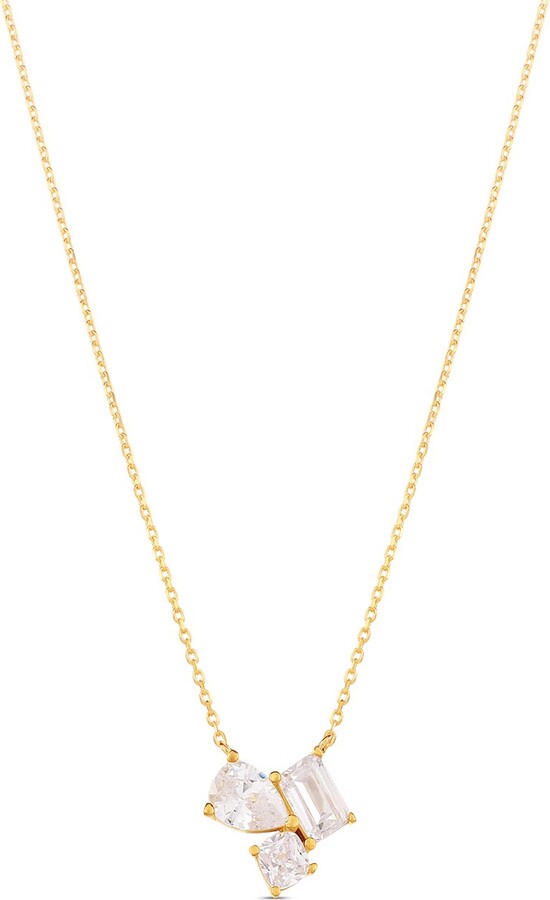 SHYMI Three Stone Necklace - Gold