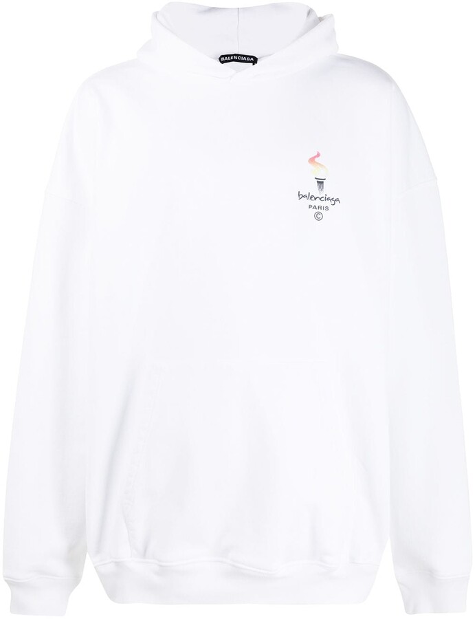 Balenciaga Paris Olympics embroidery hoodie - ShopStyle