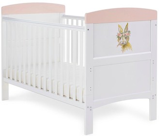 O Baby Grace Inspire Cot Bed Rabbit - Pink
