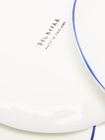 Thumbnail for your product : FELDSPAR Set Of Four Painted-rim Fine China Cake Plates - Blue White
