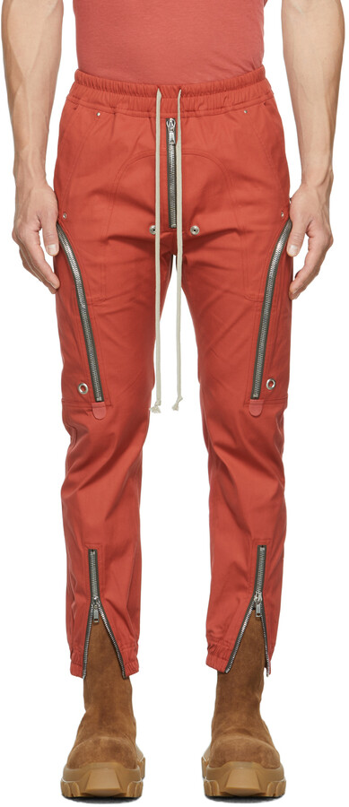 Rick Owens Red Bauhaus Cargo Pants - ShopStyle